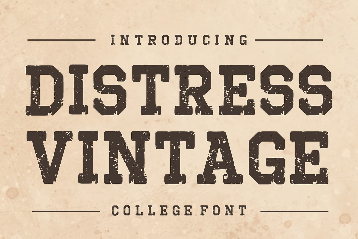 Distress Vintage, a Slab Serif Font by Fourteen Letter (Photo 1 of 6)