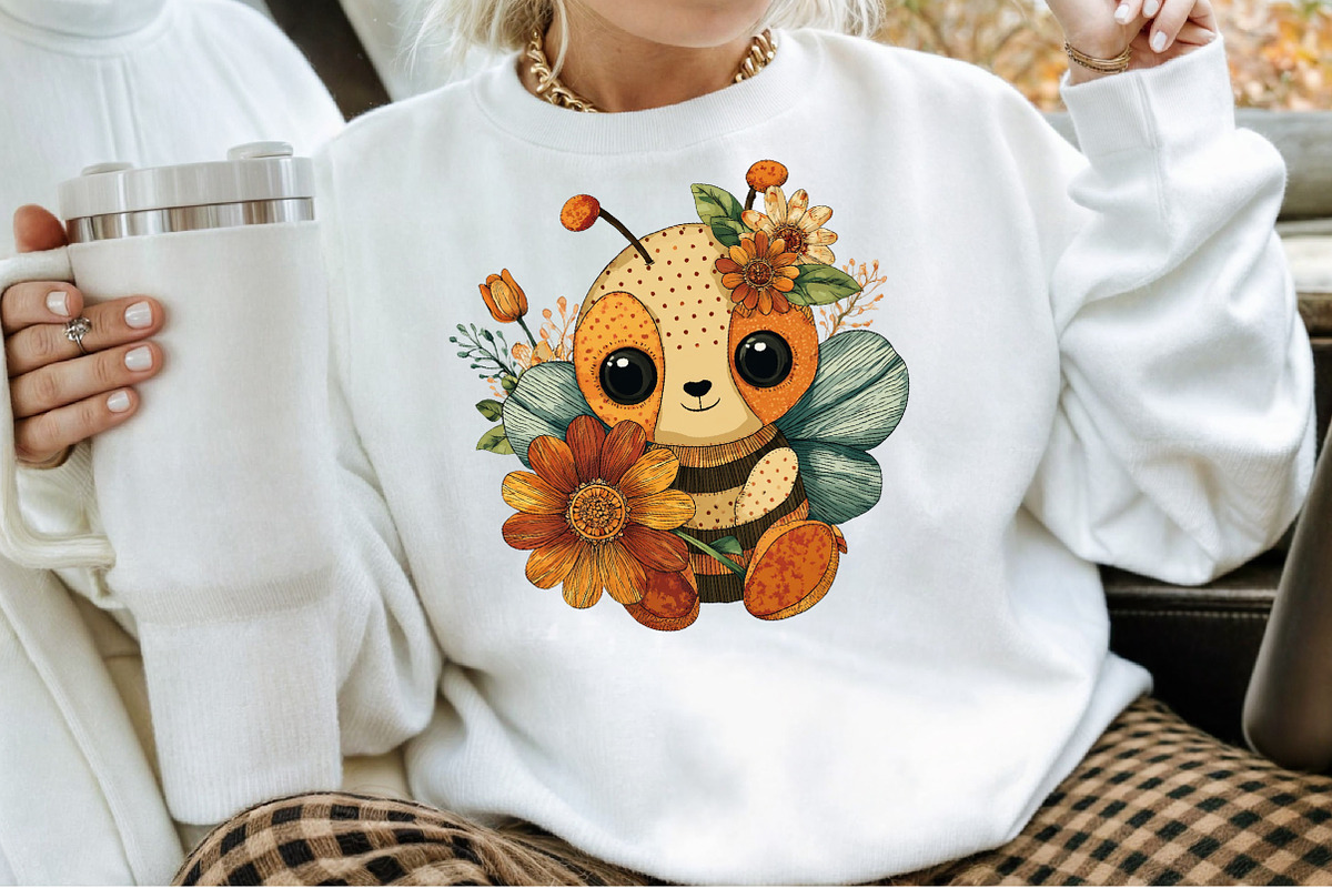Quirky Funny Bee Clipart, an Illustration by Sublimation Artist (Photo 4 of 6)