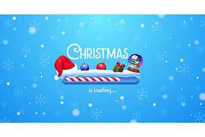 Christmas holiday loading bar