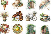 Antique Italian Summer Clipart, an Illustration by Designking (Thumbnail 2 of 4)