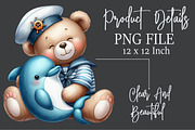 Cute Sailor Teddy Bear Clipart, an Illustration by Rose Art (Thumbnail 7 of 7)
