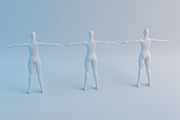 Realistic Female Base Mesh in T-Pose, a Characters & Person 3D Model by Casa Mandarina (Thumbnail 2 of 9)