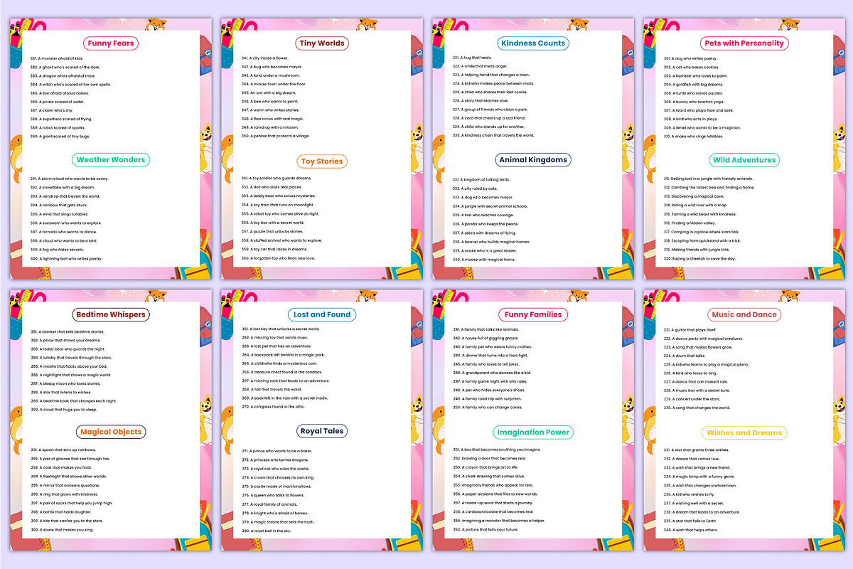 500 Prompts Children’s Book Canva, a Stationery Template by Mustafiz (Photo 3 of 5)