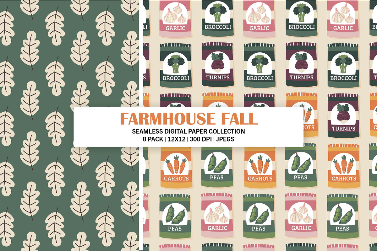 Farmhouse Fall Seamless Patterns, a Pattern Graphic by Alanna Messina Design Co (Photo 3 of 8)