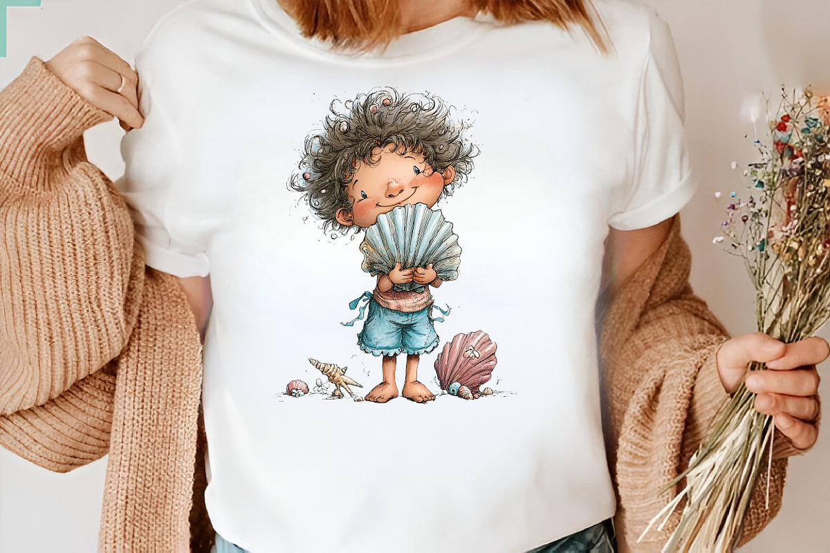 Whimsical Summer Kids Clipart, an Illustration by CreationArt (Photo 2 of 7)