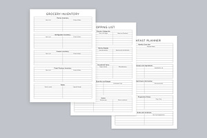 Meal Planning Pages Set V-01