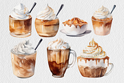 Coffee Whipped Cream Watercolor Set, a Graphic by Colorsfav (Thumbnail 5 of 6)