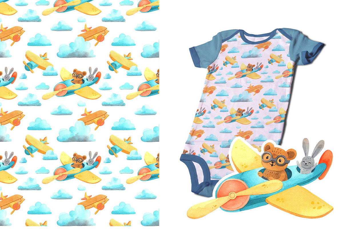 Sky Adventure Clipart for kids, an Animal Illustration by LukaJreym (Photo 7 of 11)