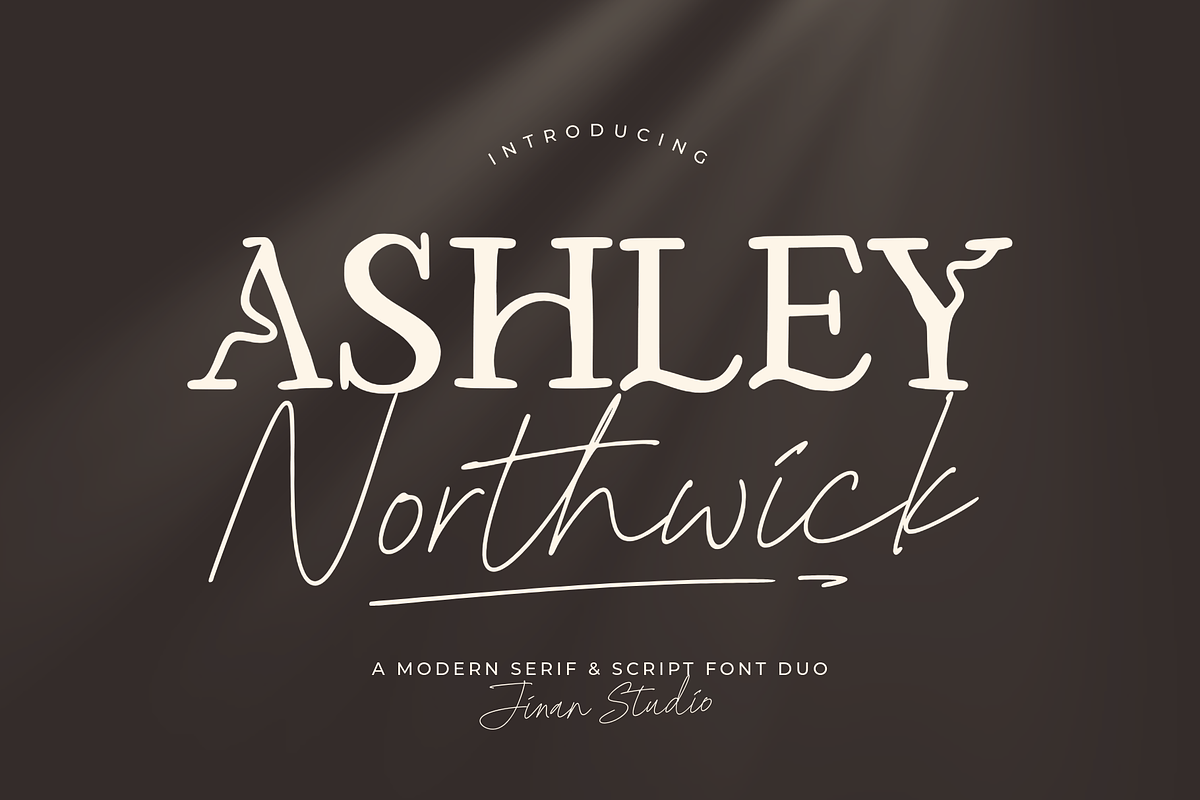Ashley Northwick - A Modern Font Duo, a Serif Font by Ainun Jinan (Photo 1 of 12)