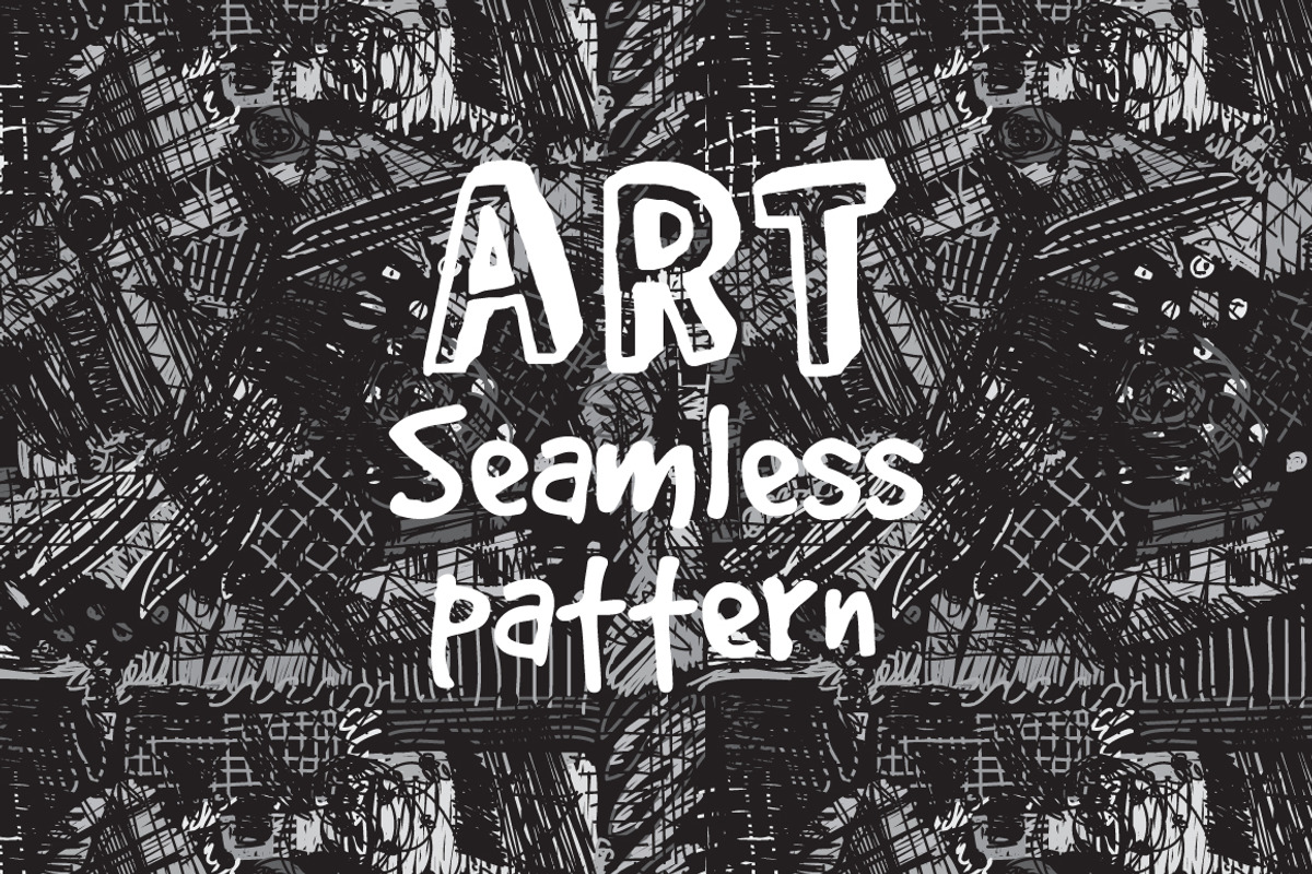 Art drawing vector pattern, a Pattern Graphic by Crowhouse