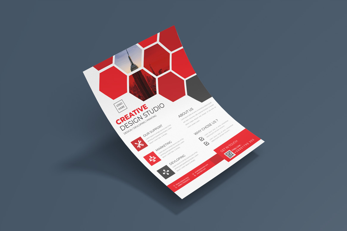 Professional Design Studio Flyer, a Flyer Template by BrandlyTemplate