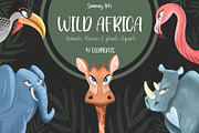 Wild Africa. Safari animals clipart, an Animal Illustration by Samnay Arts (Thumbnail 1 of 12)