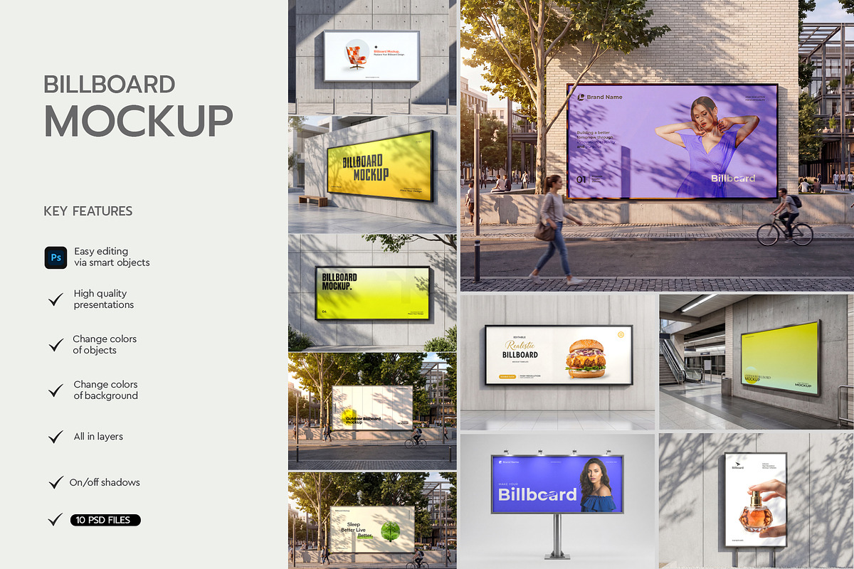 Outdoor Billboard Mockups Bundle, an Advertising Mockup by graphypix (Photo 3 of 14)