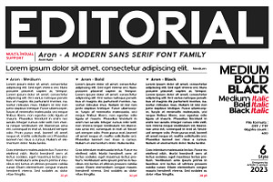 Aron - Sans Serif Font Family