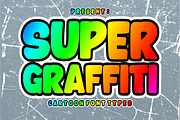 Super Graffiti- Playful Cartoon Font, a Sans Serif Font by KiddoGlyphs Studio (Thumbnail 1 of 4)