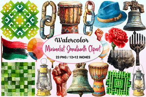 Minimalist Juneteenth Clipart., a Graphic by CitraGraphics