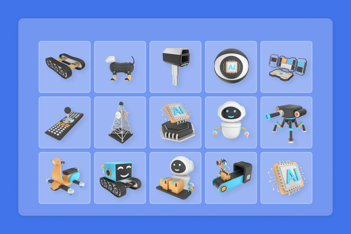 Robotics Automation 3D Icons Pack, a Technology Illustration by twinstd (Photo 7 of 7)