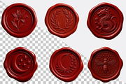 Elegant Red Wax Seal Stamp Clipart B, an Illustration by SVGArt (Thumbnail 5 of 8)