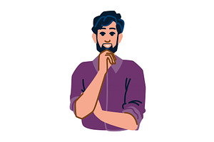 Pensive businessman making a, a Person Illustration by pikepicture