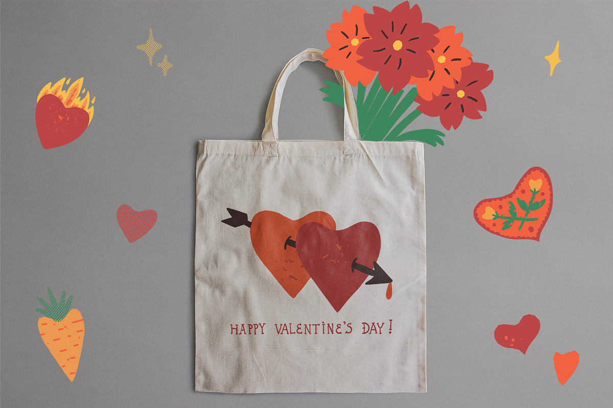 Retro Valentine clipart and graphics, a Decorative Illustration by Paper Cherry (Photo 21 of 23)