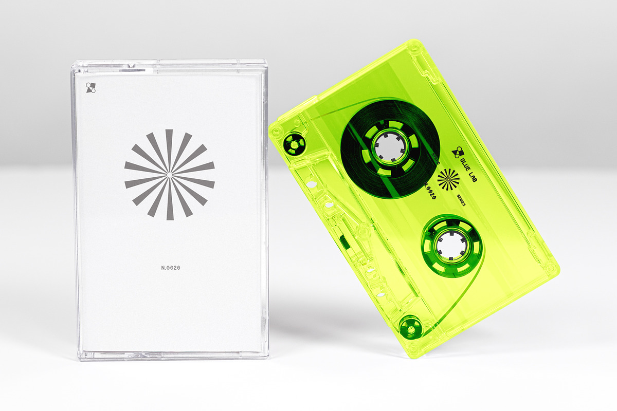 Transparent Cassette Mockup, a Packaging Mockup by Glue Lab (Photo 3 of 5)