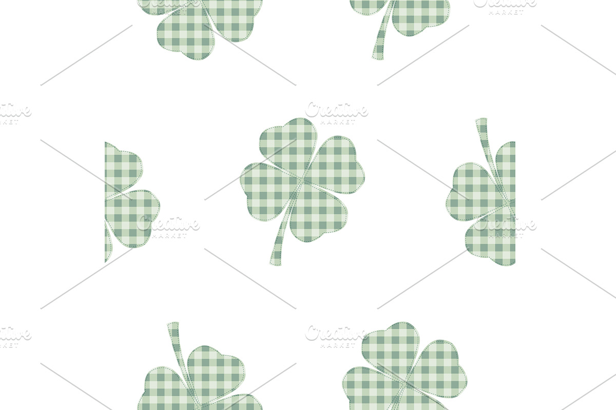 Shamrock checkered pattern clover, an Illustration by Toltemara
