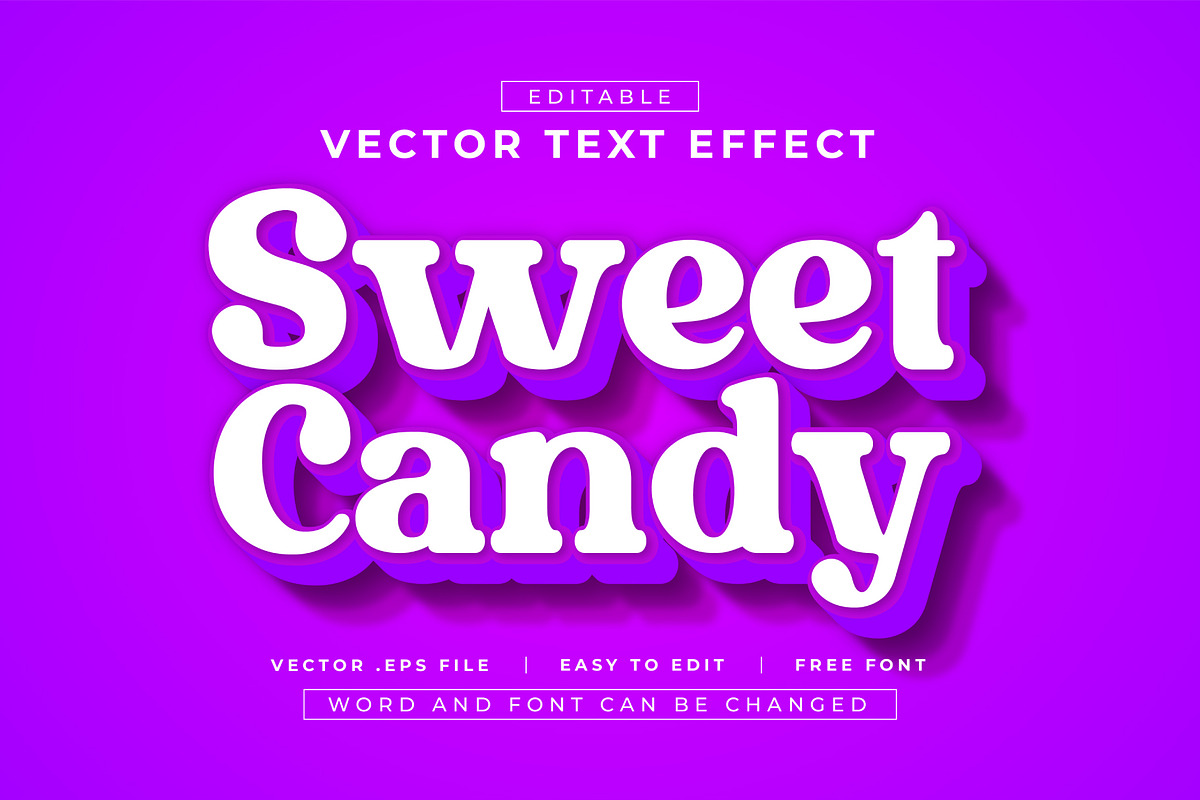Sweet Candy 3D Text Effect | EPS, a Layer Style Add-On by padilah_a
