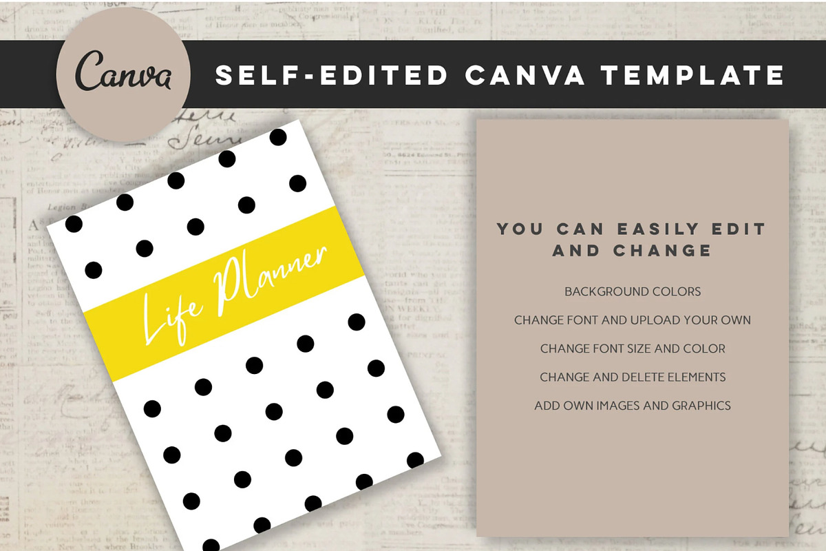 Printable Life Planner Template, a Stationery Template by Design House (Photo 6 of 9)