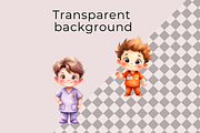 Male nurse clipart set, a Healthcare Illustration by Anca Digital Vibe (Thumbnail 2 of 3)