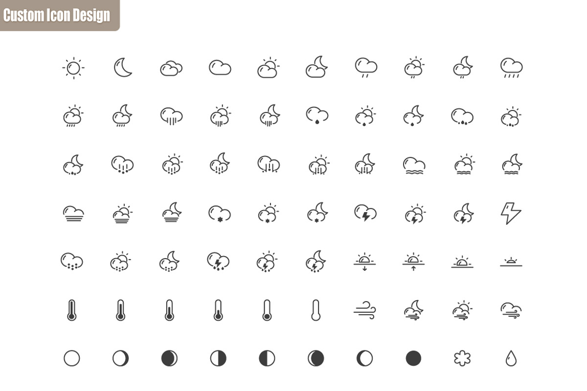 85 Weather Vector Icons, an Icon by CustomIconDesign (Photo 3 of 3)