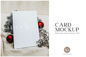 Christmas Card Mockup 5x7