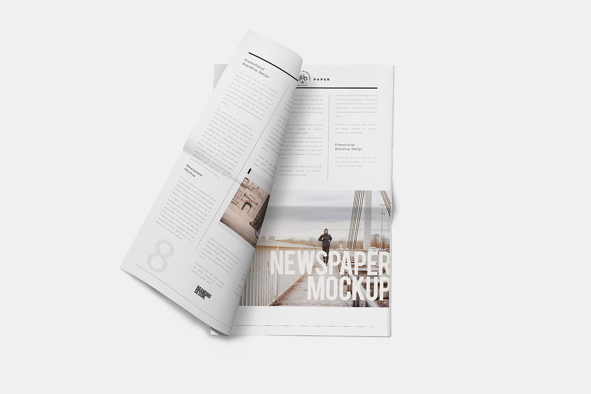 Berliner Newspaper Mockups, an Advertising Mockup by GfxFoundry (Photo 3 of 6)