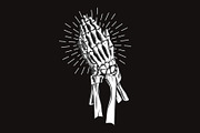 Vector illustration - Praying skelet, a Background Graphic by Tomass2015 (Thumbnail 2 of 5)