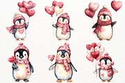 Valentine's Day Penguin PNG Clipart, an Animal Illustration by SugarCloudStudioArt (Thumbnail 2 of 6)