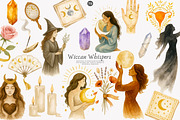 wiccan clipart mystical elements set, a Decorative Illustration by Patishop Art (Thumbnail 2 of 10)