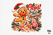 Gingerbread Christmas Cookies PNG, a Seasonal Illustration by Craft Nest (Thumbnail 1 of 6)