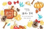 Fall Clipart, an Illustration by Papaya Craft (Thumbnail 1 of 4)