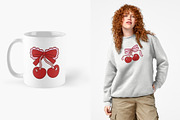 Coquette Bows and Cherries Clipart, an Object Graphic by Viaireshop (Thumbnail 3 of 3)