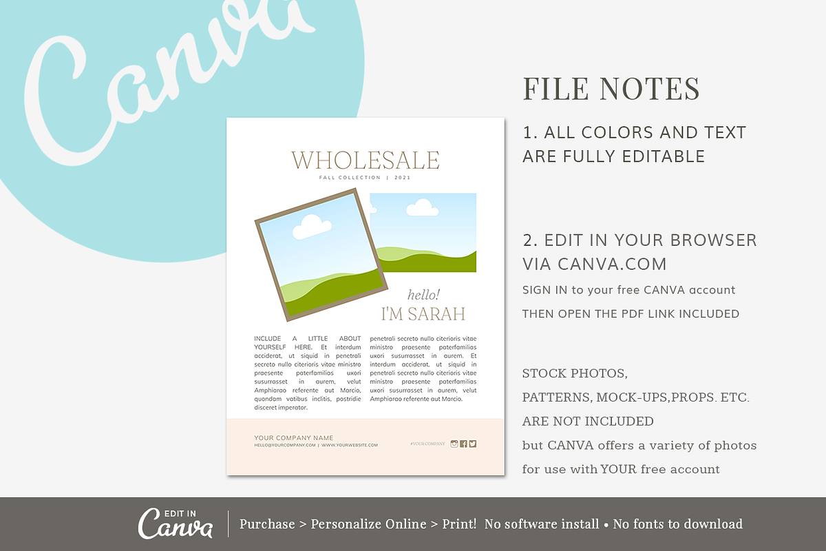 Wholesale Catalog Template CANVA, a Magazine Template by Digiluxe (Photo 2 of 6)