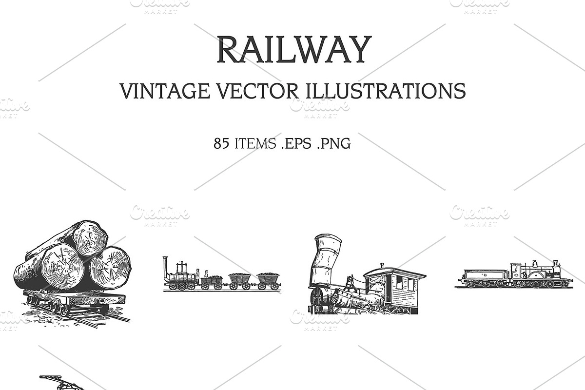 Vintage Vector Illustrations Bundle, a Food Illustration by TheBlackPixelCo (Photo 4 of 17)