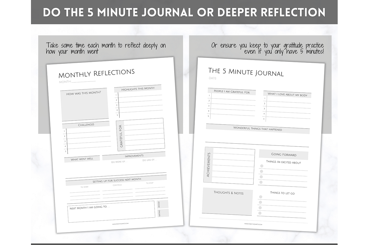 Gratitude Journal Printable Bundle, a Templates & Theme by Templatables (Photo 4 of 10)