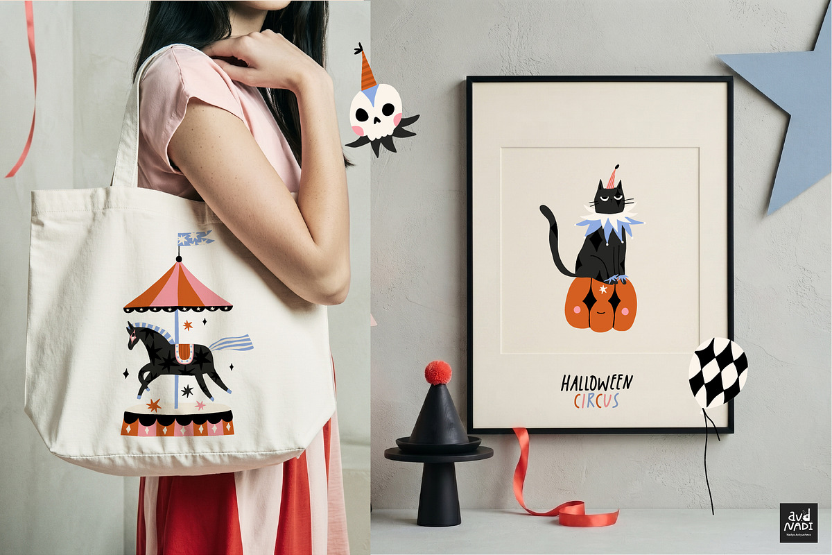 Halloween Circus Collection, a Seasonal Illustration by avdnadi (Photo 10 of 11)