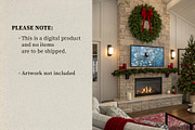Christmas Holiday Framed TV Mockup, a Household Mockup by RevintageStudio (Thumbnail 4 of 5)