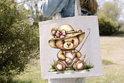 Whimsical Bear Fishing Summer Clipar, a Seasonal Illustration by Canvas Craft (Thumbnail 7 of 7)