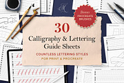 Lettering Guides | Print & Procreate, an Object Graphic by Molly Suber Thorpe (Thumbnail 1 of 10)