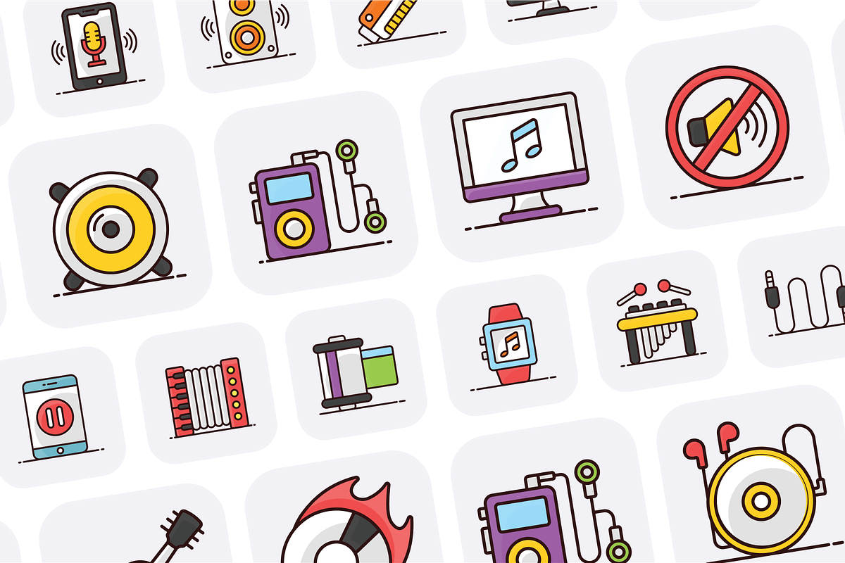 Multimedia Icon Set, a Duotone Icon by Brickclay (Photo 6 of 9)