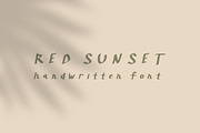 handwritten font Red sunset, a Script Font by Ashiya Pixel (Thumbnail 1 of 11)