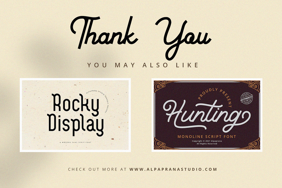 Thrapston - Vintage Script Font, a Script Font by Alpaprana (Photo 13 of 13)