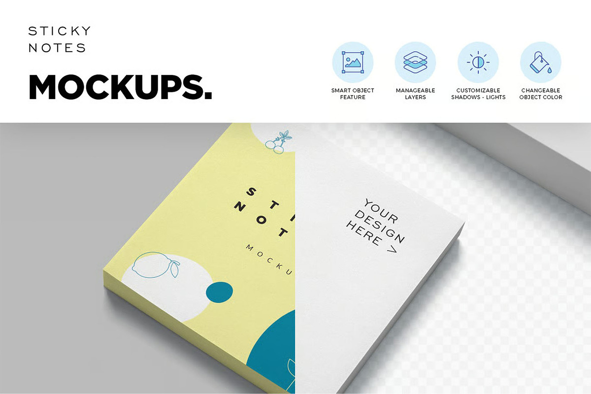 Sticky Note Pad Mockups, a Product Mockup by megostudi0 (Photo 4 of 6)