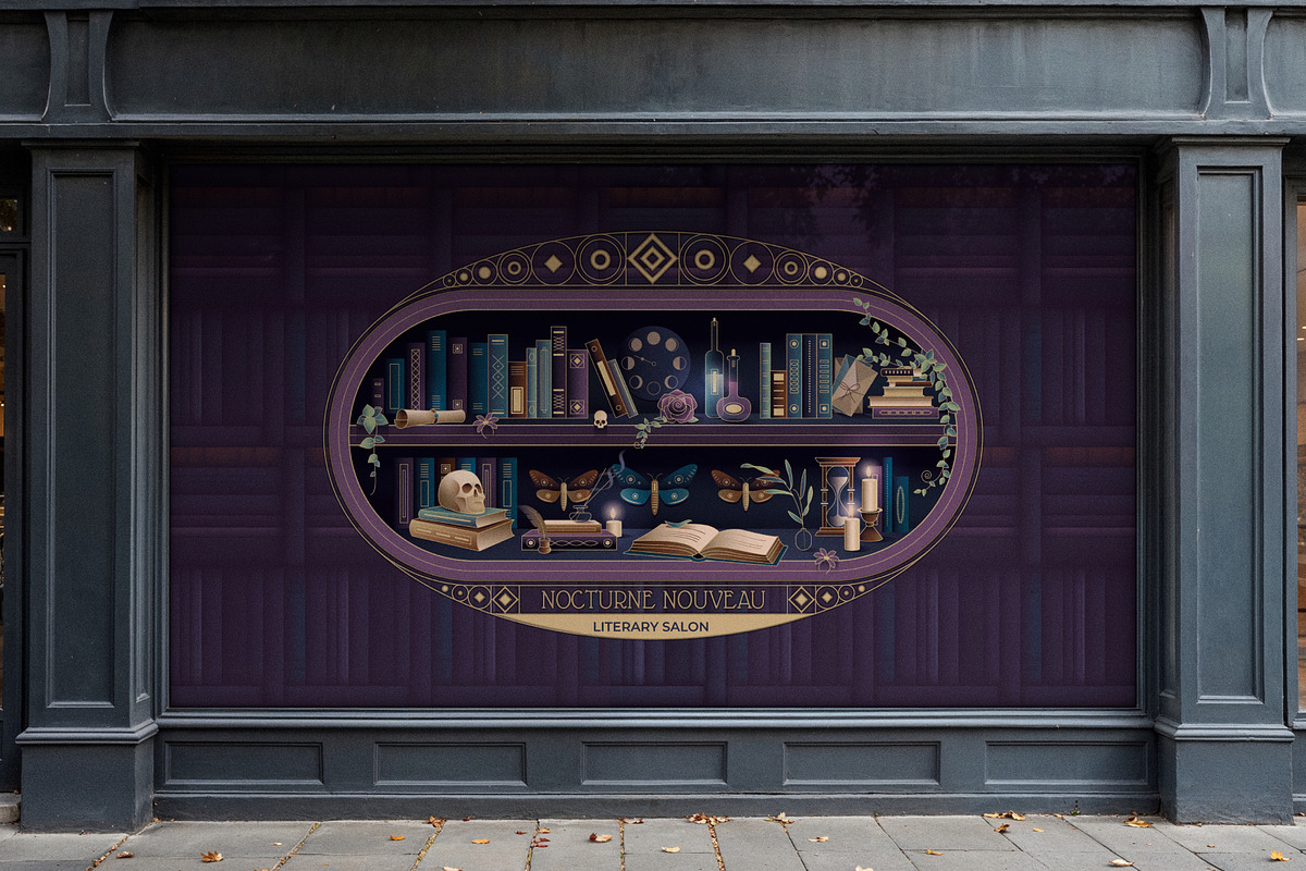 Nocturne Nouveau Branding Kit, a Decorative Illustration by Polar Vectors (Photo 10 of 20)